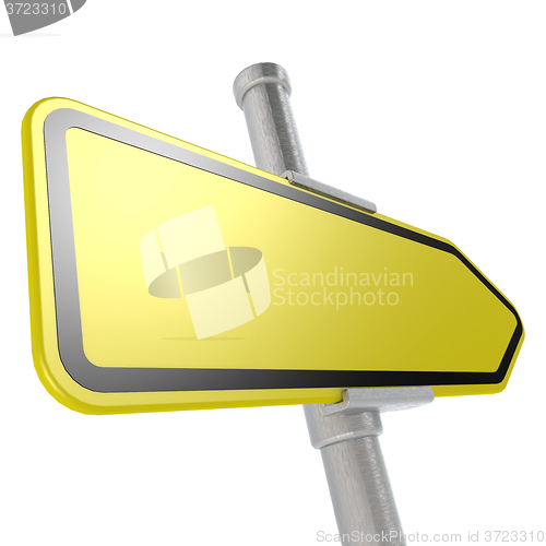 Image of Yellow sign board with white background