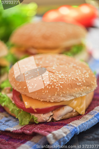 Image of home made burgers