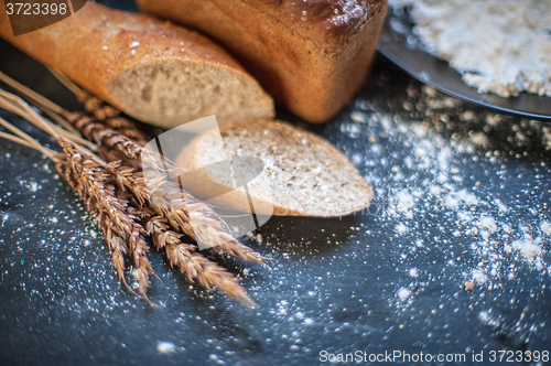 Image of Bread composition with wheats