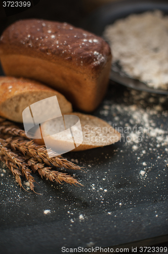 Image of Bread composition with wheats