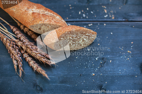 Image of Bread composition with wheats