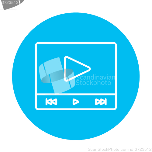 Image of Video player line icon.