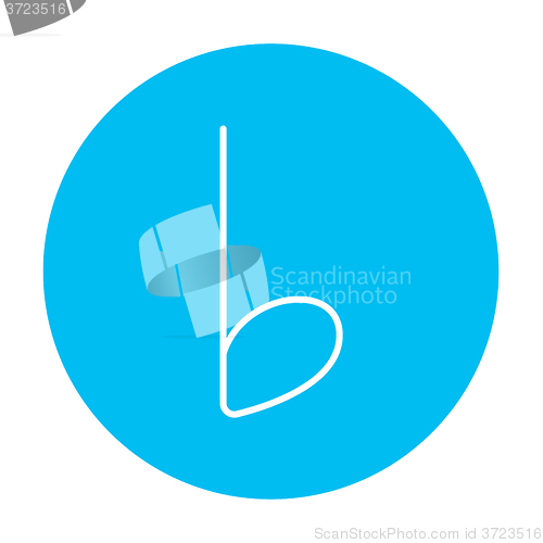 Image of Musical note line icon.