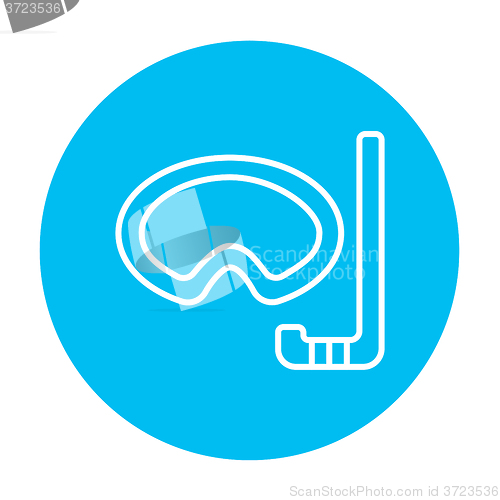 Image of Mask and snorkel line icon.