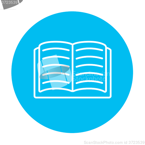 Image of Open book line icon.