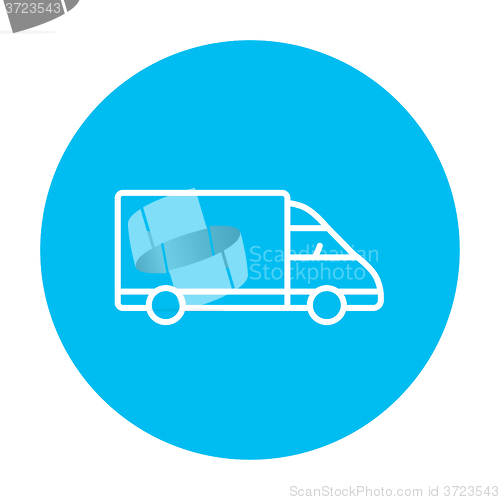 Image of Delivery truck line icon.