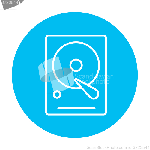 Image of Hard disk line icon.