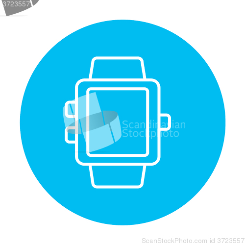 Image of Smartwatch line icon.