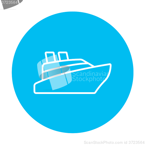 Image of Cruise ship line icon.