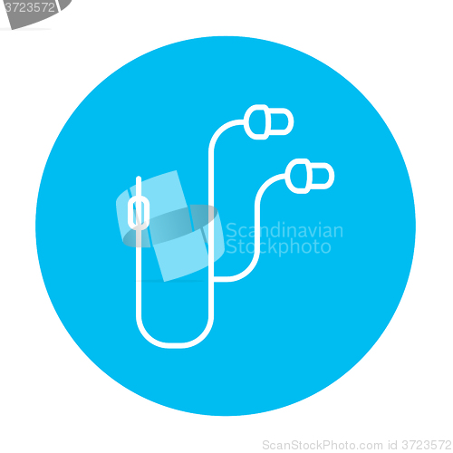 Image of Earphone line icon.