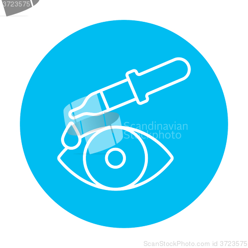 Image of Pipette and eye line icon.