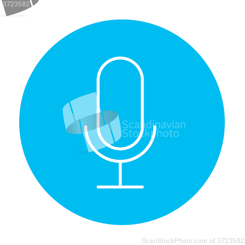 Image of Retro microphone line icon.