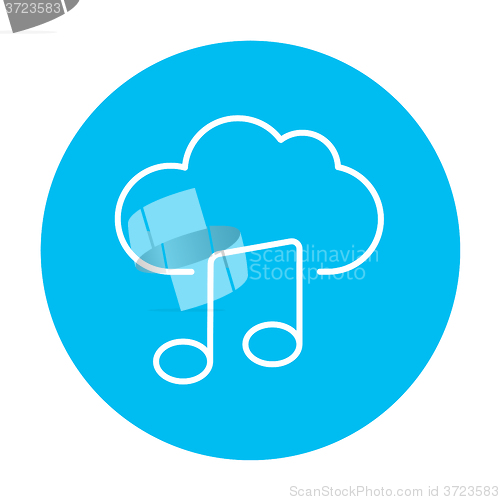 Image of Cloud music line icon.