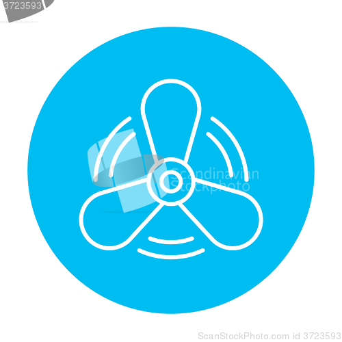 Image of Boat propeller line icon.