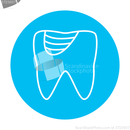 Image of Tooth decay line icon.