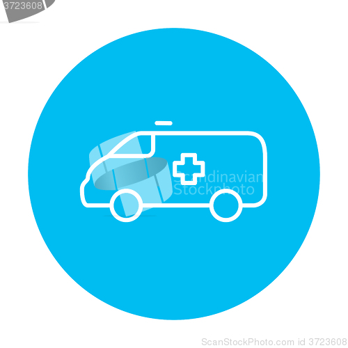 Image of Ambulance car line icon.