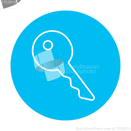 Image of Key for house line icon.