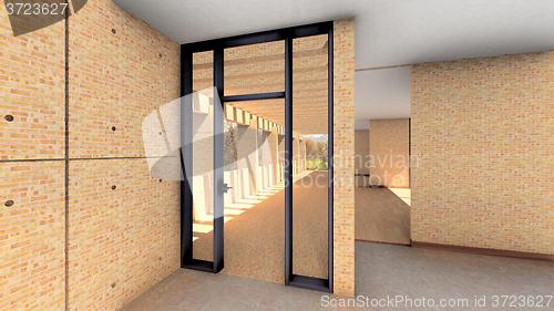 Image of Exterior Patio Lounge in the evening