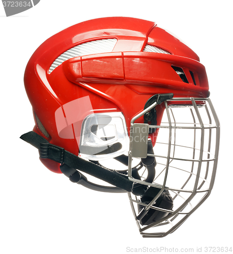 Image of Hockey helmet isolated