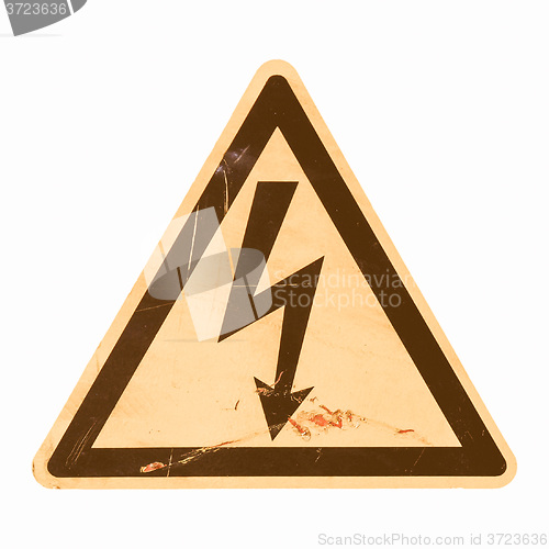 Image of  Danger of death Electric shock vintage