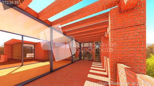 Image of Exterior Patio Lounge in the evening