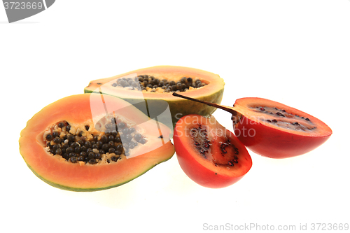 Image of exotic fruits isolated