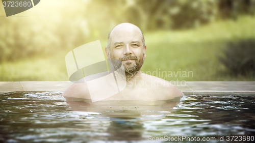 Image of man portrait pool
