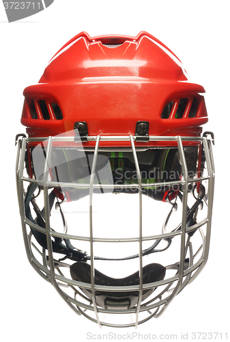 Image of Hockey helmet isolated
