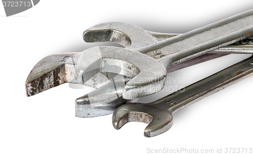 Image of Closeup old set of wrenches