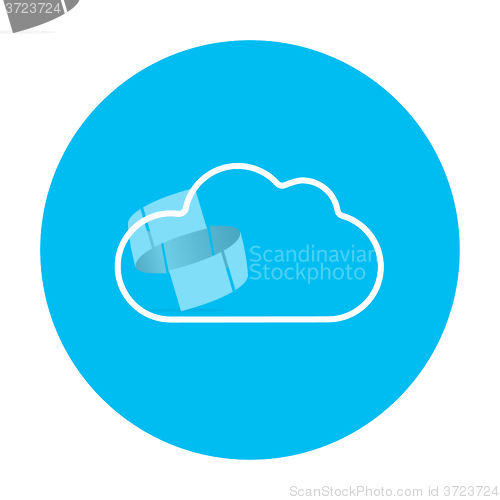 Image of Cloud computing line icon.