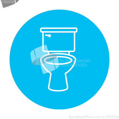 Image of Lavatory bowl line icon.