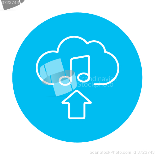Image of Upload music line icon.