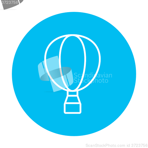 Image of Hot air balloon line icon.