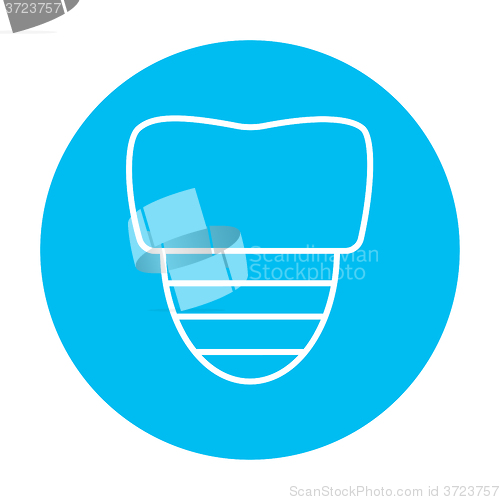 Image of Tooth implant line icon.