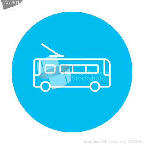 Image of Trolleybus line icon.