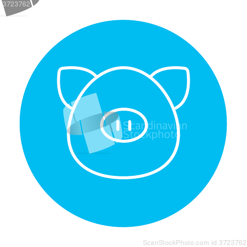 Image of Pig head line icon.
