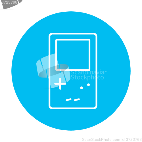Image of Electronic game line icon.