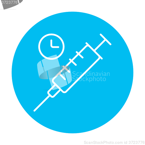 Image of Syringe line icon.