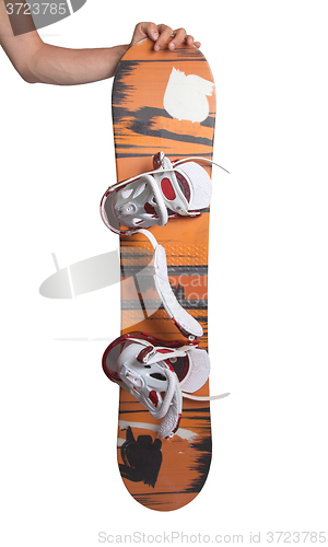 Image of Old snowboard isolated