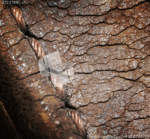 Image of Close-up of old stiches in leather