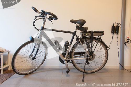 Image of Electric bicycle in a garage