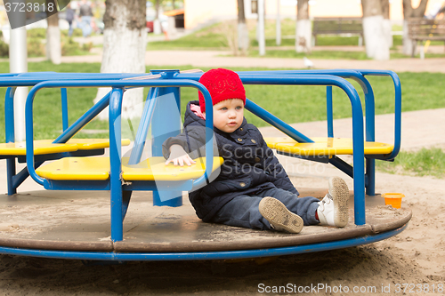 Image of girl playing in a spring park