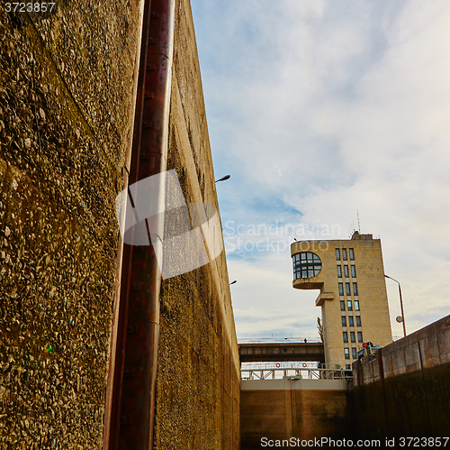 Image of One of the locks on navigable river 