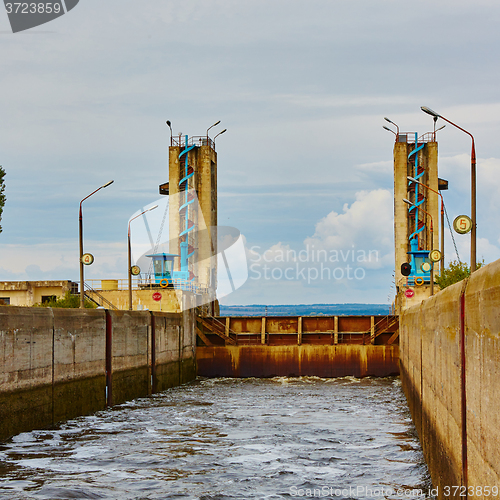 Image of One of the locks on navigable river 