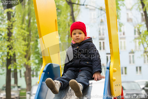 Image of beautiful little girl in the park