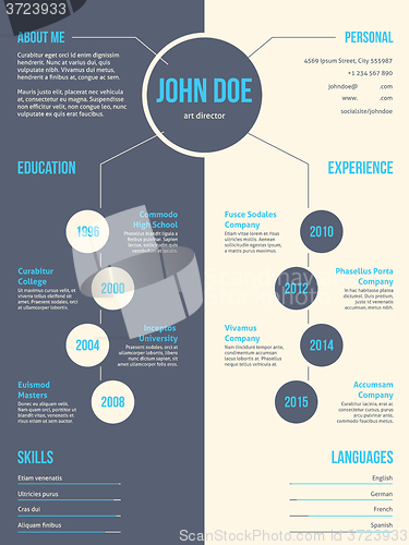 Image of Simplistic yet eyecatching modern resume cv template