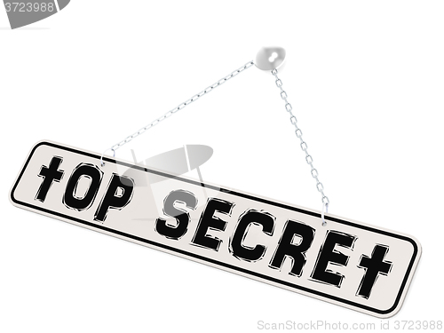 Image of Top secret banner on white background