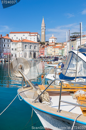 Image of Picturesque old town Piran, Slovenia.