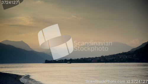 Image of Lake como sunset