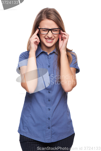 Image of Stressed woman with a headache